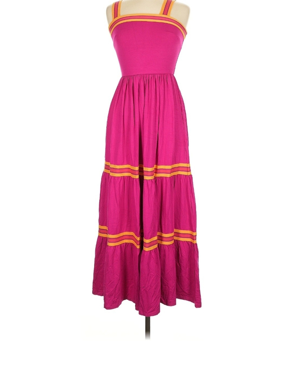 Ted Baker Fuchsia Maxi Skirt with Yellow Trim